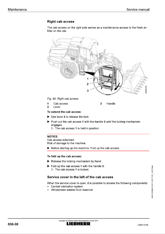 Liebherr L550 Type 1214 Wheel Loader Service Manual