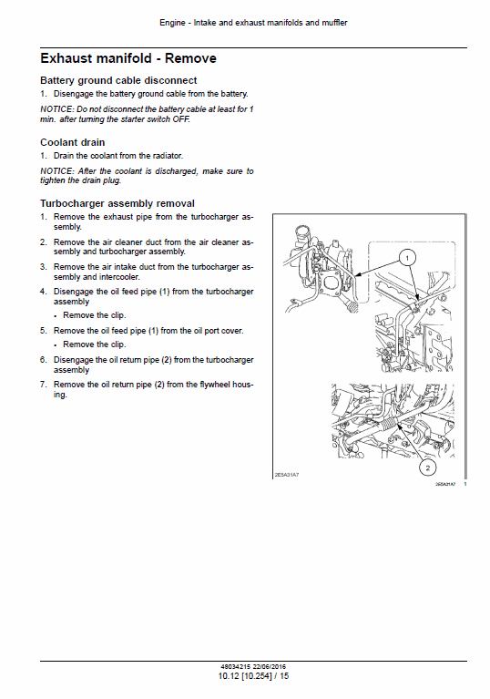 New Holland E215C Evo Excavator Service Manual Workshop Guide