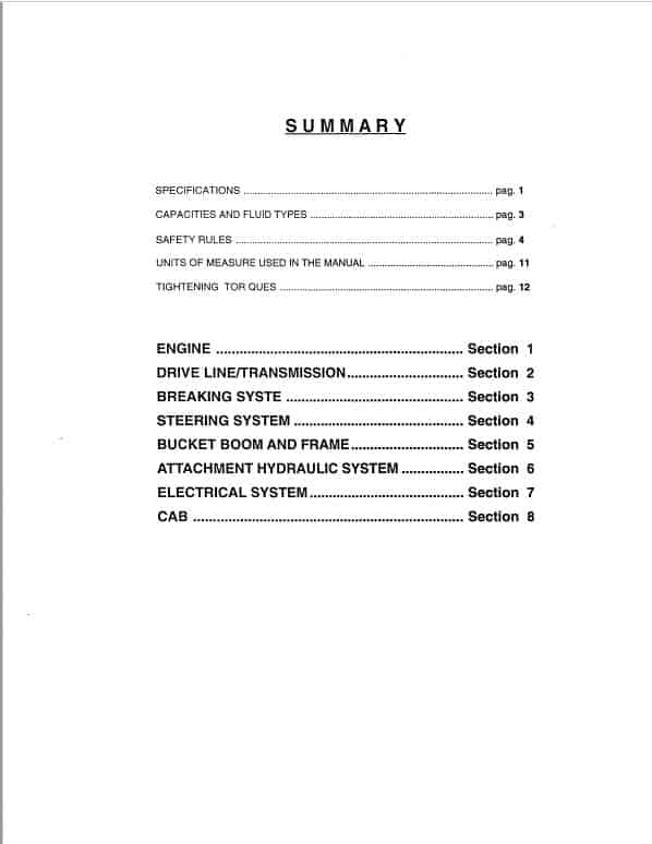 Fiatallis FW90 Wheel Loader Repair Service Manual