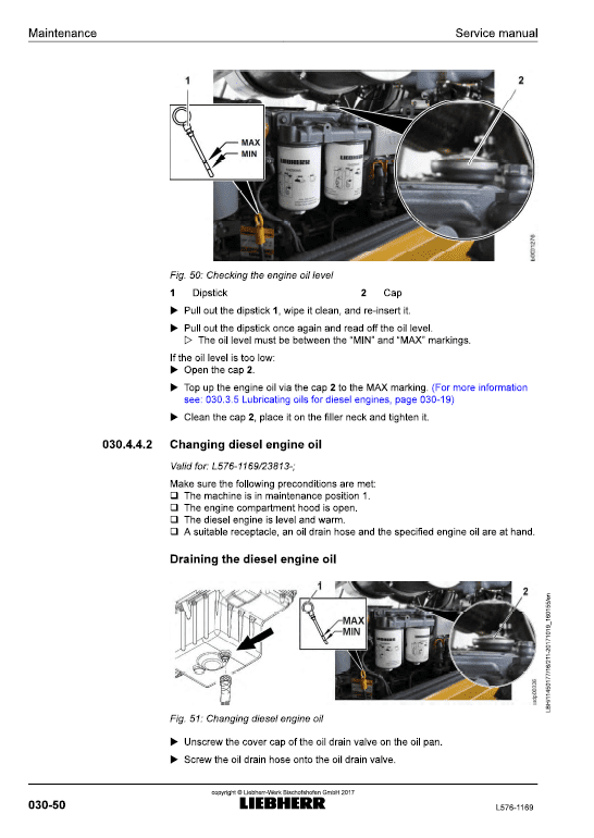 Liebherr L576 Type 1169 Wheel Loader Service Manual