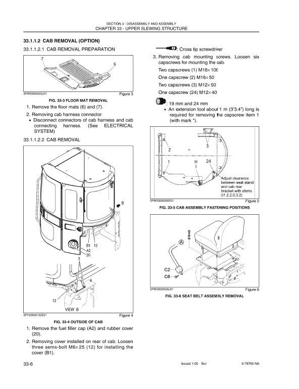New Holland EH50.B Excavator Service Manual Workshop Guide