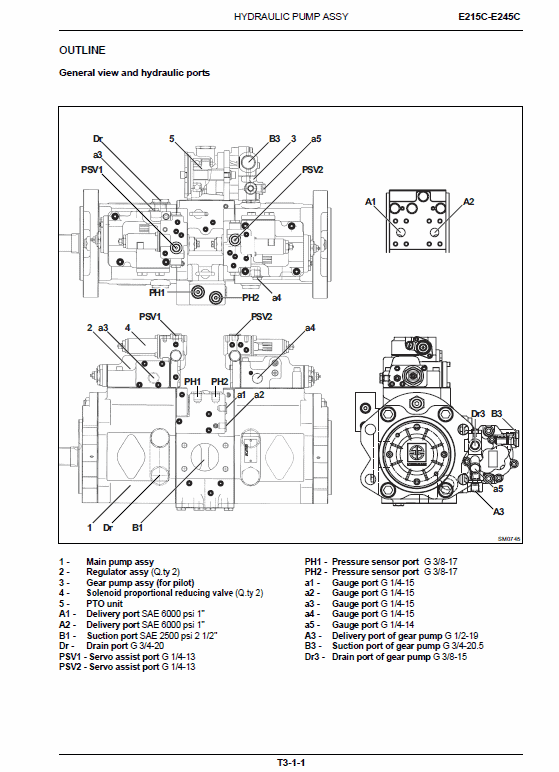 New Holland E215C, E245C Tier 4 Excavator Service Manual Workshop Guide