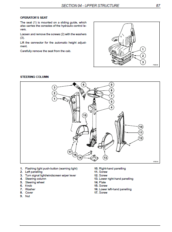 New Holland WE190, WE210, WE230 Wheel Excavator Service Manual Workshop Guide