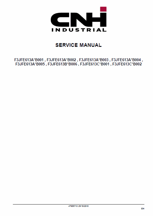 Cursor 16 SST Tier 4B (final) and Stage IV Engine Service Manual Workshop Guide