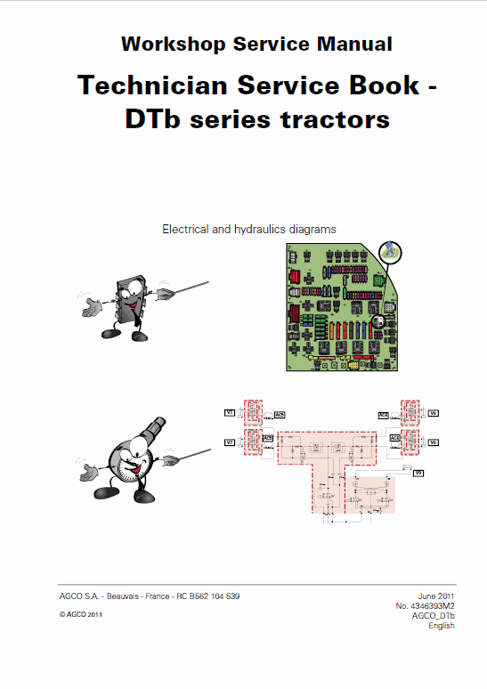 AGCO DT205B, DT225B, DT250B, DT275B, DT300B Tractor Service Manual Workshop Guide