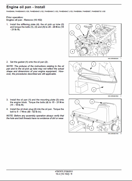 New Holland Engines F4CE/DE/HE NEF Tier 3 Service Manual Workshop Guide