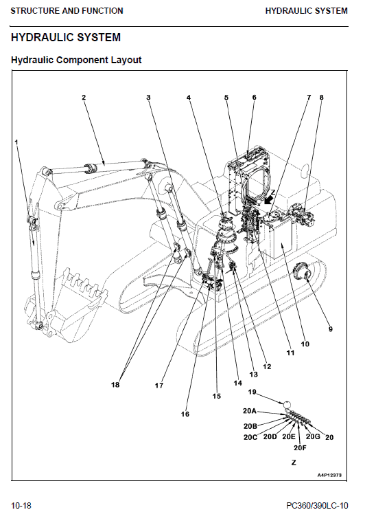 Komatsu PC360LC-10, PC390LC-10 Excavator Service Manual Workshop Guide