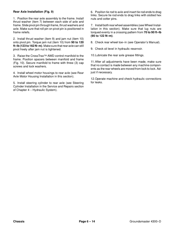 Toro Groundsmaster 4300-D Service Repair Manual Workshop Guide