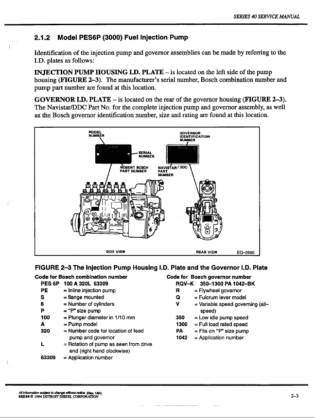 Detroit Series 40 Diesel Engine Repair Service Manual