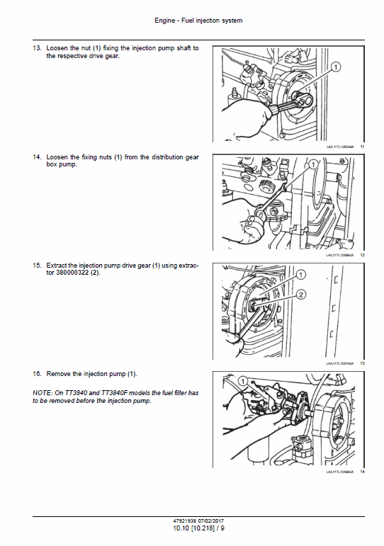 New Holland TT3840, TT3840F, TT4030, TT3880F Tractor Service Manual Workshop Guide