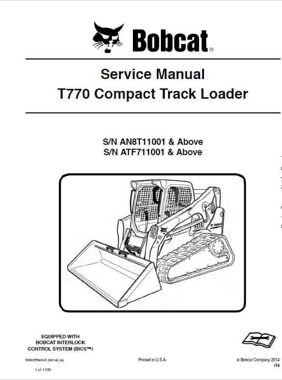 Bobcat T770 Loader Service Manual Workshop Guide