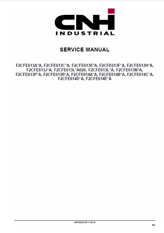 Cursor 9 Tier 4 Interim and Stage IIIB Engine Service Manual Workshop Guide