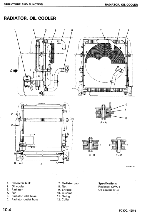 Komatsu PC400-6, PC400LC-6 Excavator Service Manual Workshop Guide