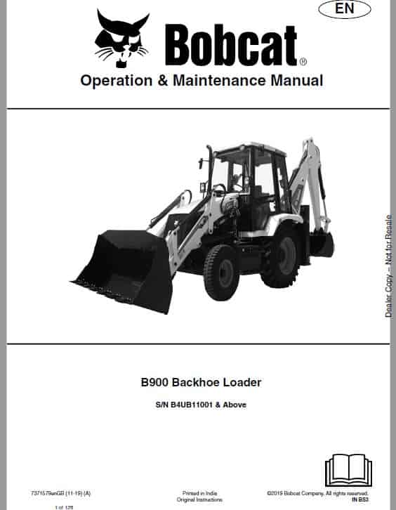 Bobcat B900 Loader Service Repair Manual