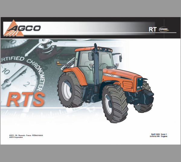 AGCO RT100, RT120, RT135, RT150 PowerMaxx CVT Service Manual Workshop Guide