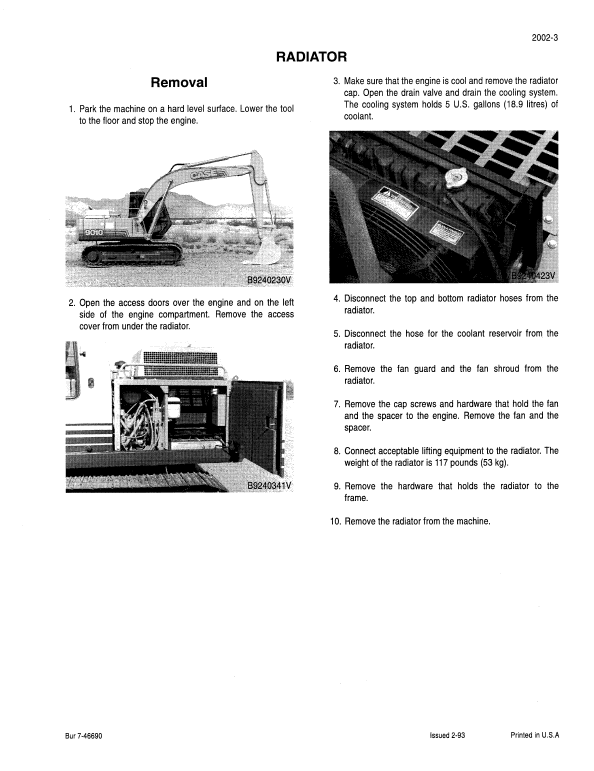 Case 9010 Excavator Service Manual Workshop Guide