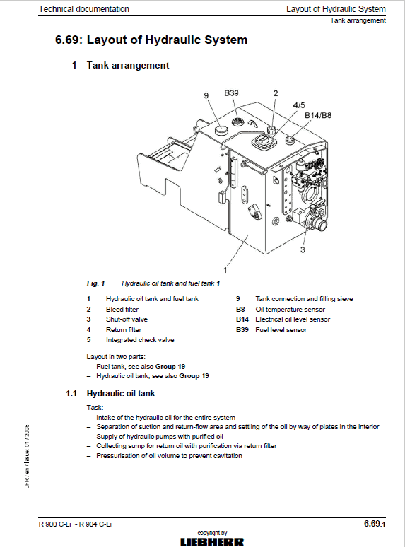 Liebherr R900C, R904C Litronic Excavator Service Manual