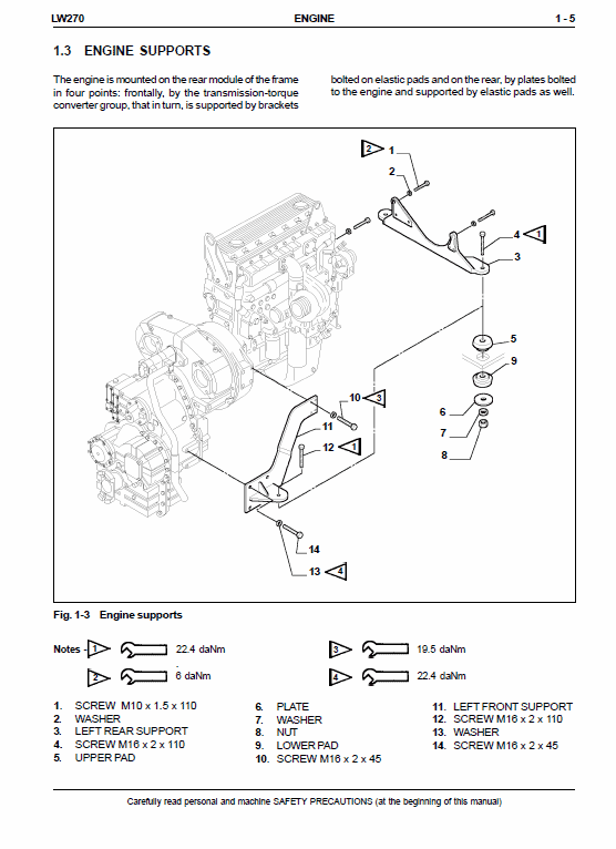 New Holland LW270 Wheel Loaders Service Manual Workshop Guide