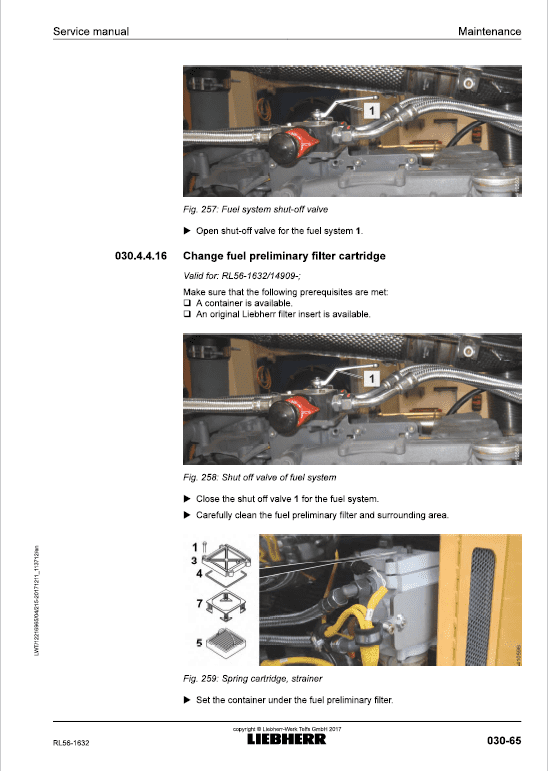 Liebherr RL 56 Pipe Layer Dozer Service Manual