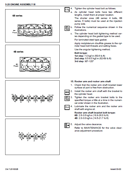 Isuzu 4BG1T and 6BG1T Engines Service Manual Workshop Guide