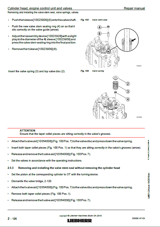 Liebherr D9508 A7-03 Engine Service Manual