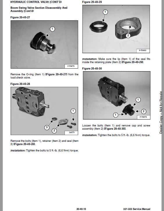 Bobcat 321, 323 Compact Excavator Service Repair Manual