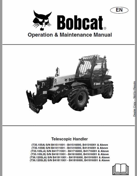 Bobcat T35.105, T36.120 versaHANDLER Telescopic Service Repair Manual