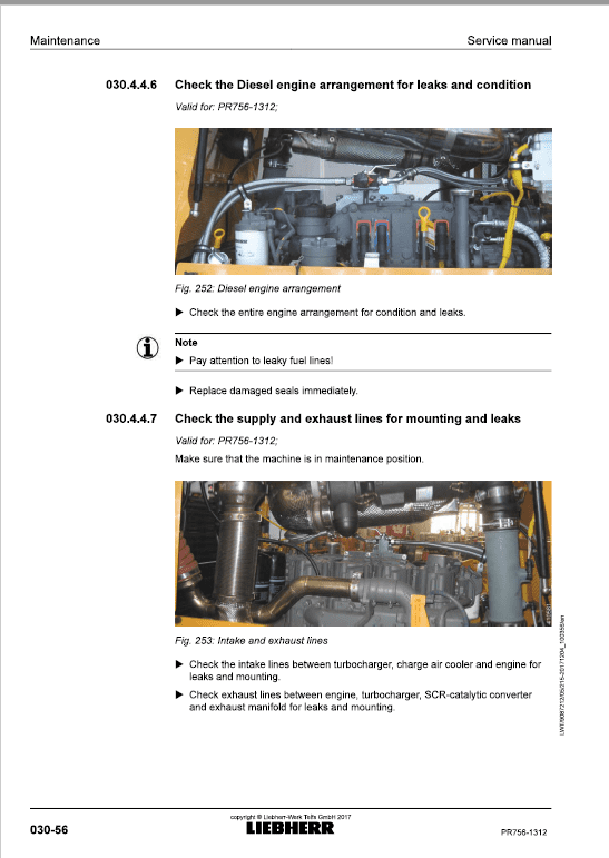 Liebherr PR 756 Crawler Dozer Repair Service Manual