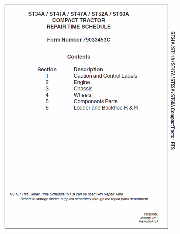 AGCO ST34A, ST41A Tractor Service Manual Workshop Guide