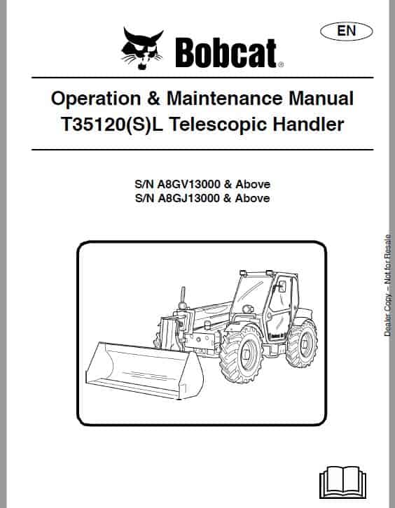 Bobcat T35.120SL MP versaHANDLER Telescopic Service Repair Manual