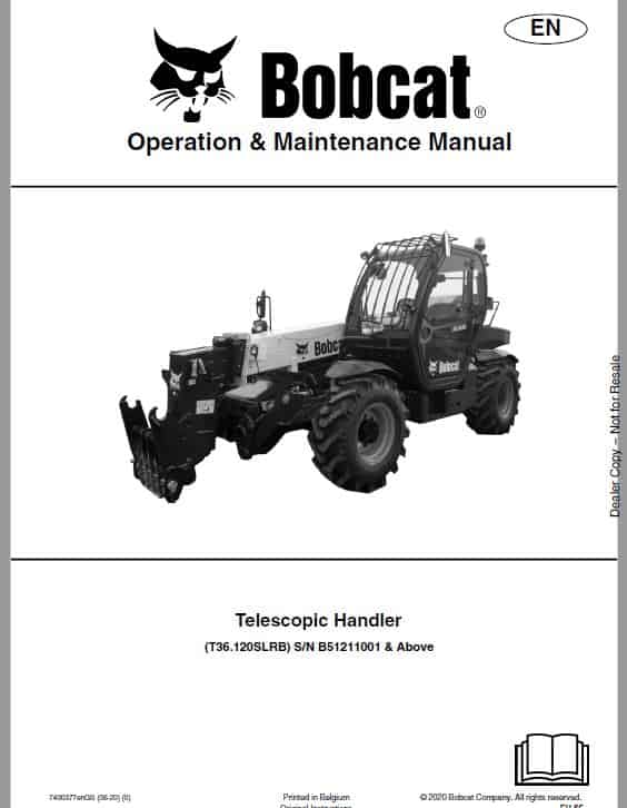 Bobcat T36.120SL, T36.120SLRB versaHANDLER Telescopic Service Repair Manual