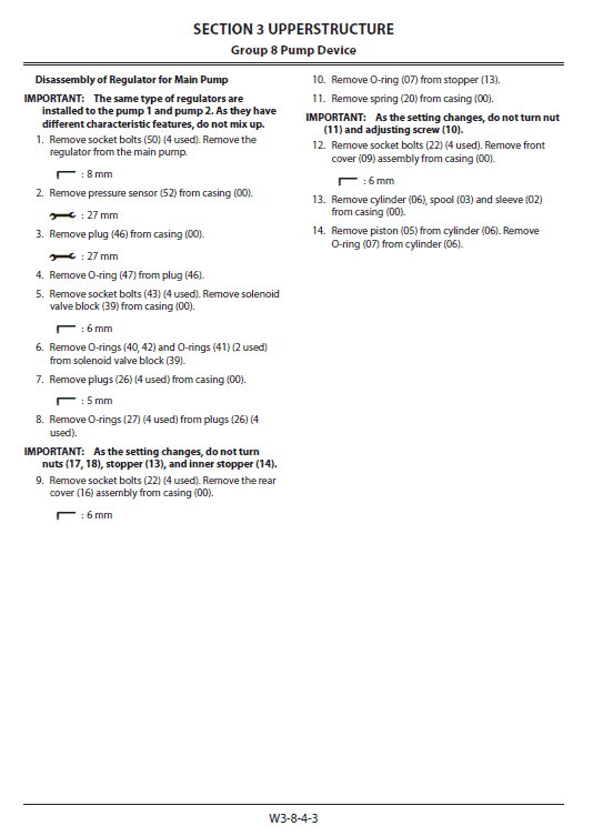 Hitachi ZX870-6 and ZX890H-6 Excavator Service Repair Manual Workshop Guide