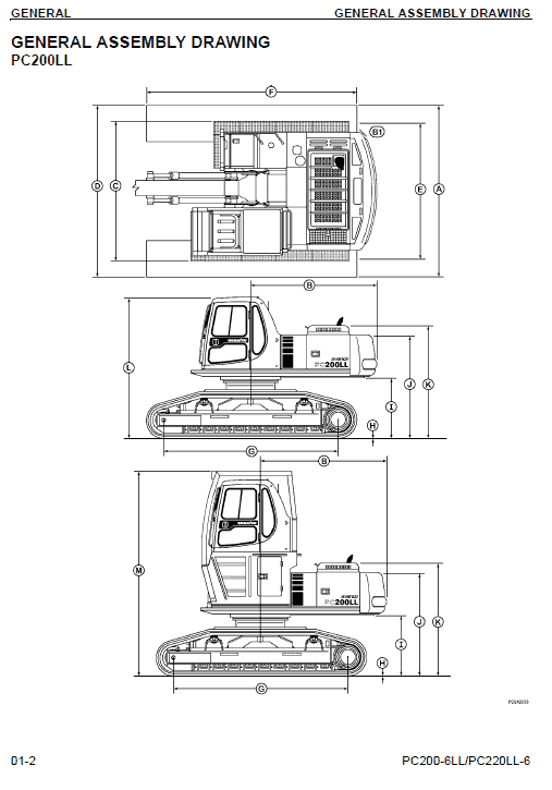 Komatsu PC200LL-6 PC220LL-6 Excavator Service Manual Workshop Guide