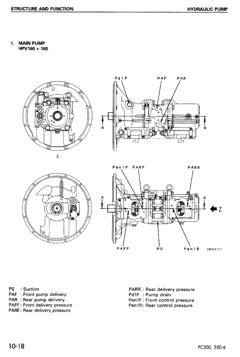 Komatsu PC300-6, PC300LC-6, PC350-6, PC350LC-6 Excavator Manual Workshop Guide
