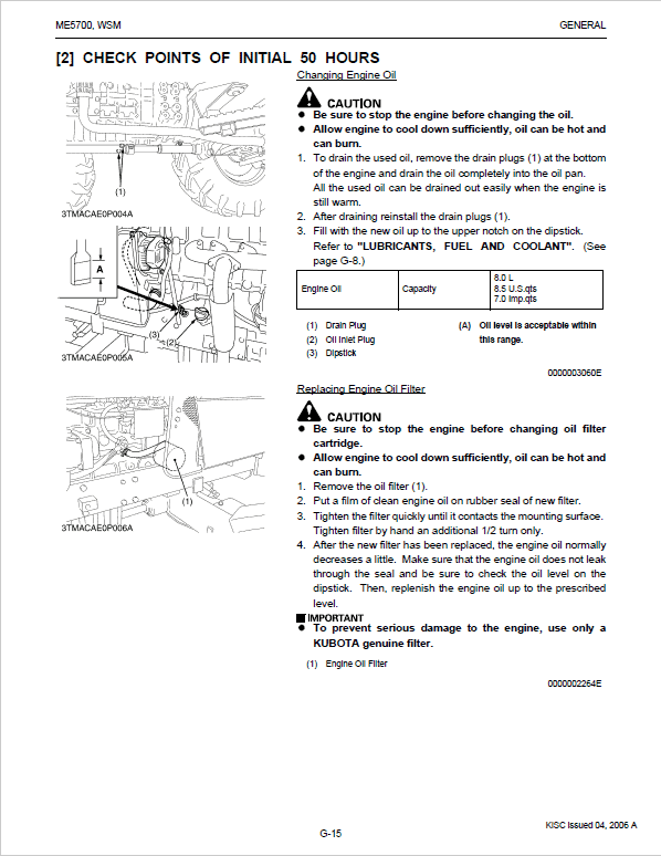 Kubota ME5700 Tractor Workshop Service Manual