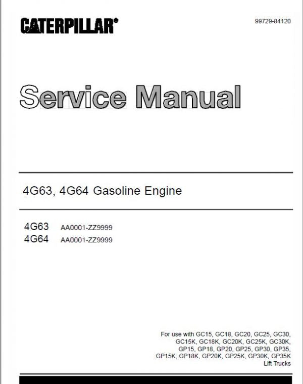 CAT GC25K, GC25K HP, GC30K Forklift Lift Truck Service Manual