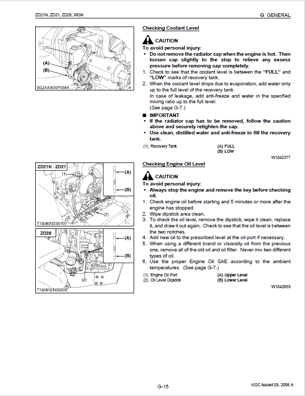 Kubota ZD21N, ZD21, ZD28 Zero Turn Mower Service Manual