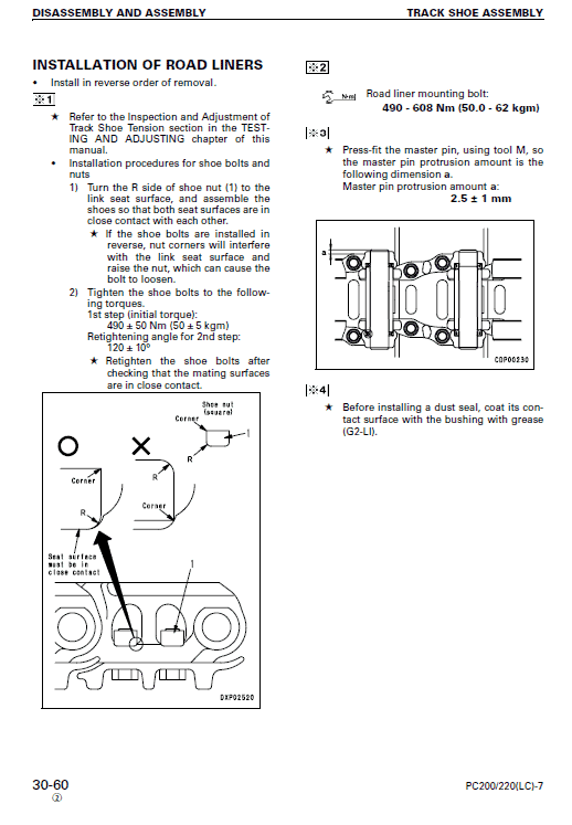Komatsu PC200-7, PC200LC-7, PC220-7, PC220LC-7 Excavator Manual Workshop Guide