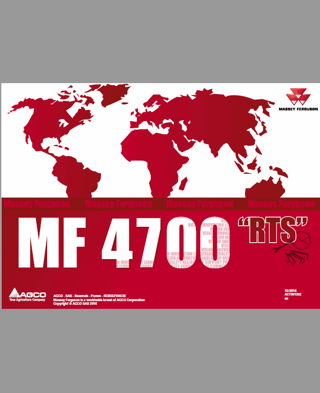 Massey Ferguson 4707, 4708, 4709, 4710 Tractor Service Manual Workshop Guide