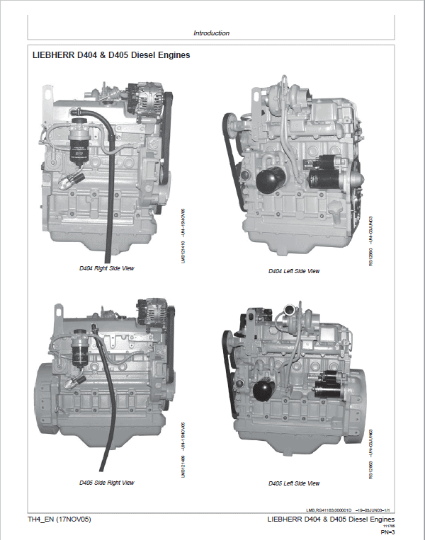 Liebherr D404 TH4, D405 TH4 Engine Service Manual