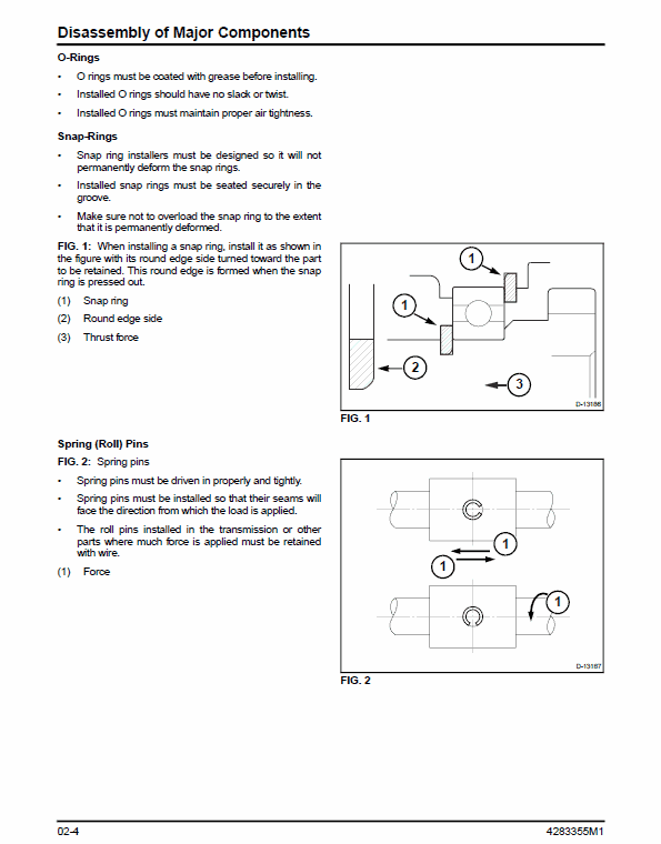 Massey Ferguson FC23 Front Mower Service Manual Workshop Guide