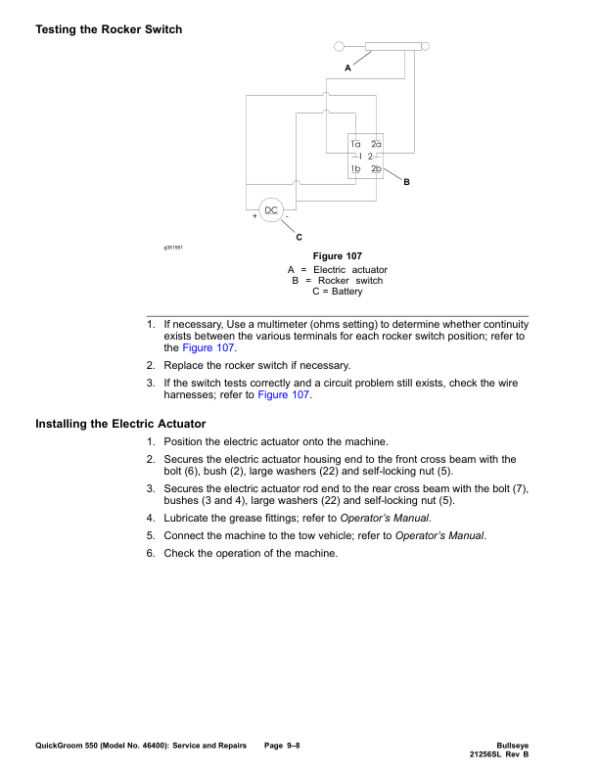 Toro Bullseye Products Service Repair Manual Workshop Guide