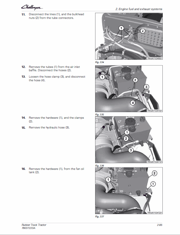 Challenger MT738, MT740, MT743 Tractor Service Manual Workshop Guide