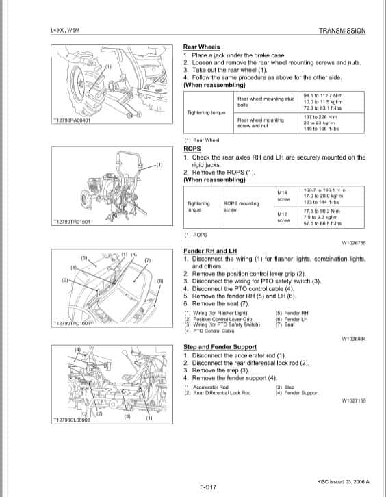 Kubota L4300 Tractor Workshop Repair Manual