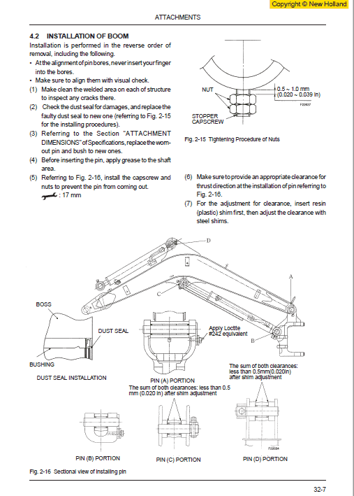 New Holland E9SR Mini Excavator Service Manual Workshop Guide