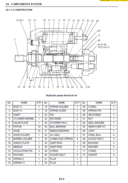 New Holland E10SR Mini Excavator Service Manual Workshop Guide