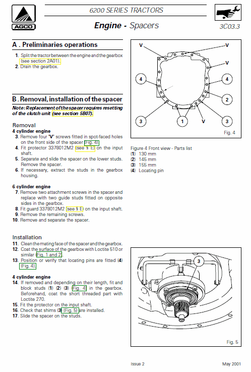 Massey Ferguson 6235, 6245, 6255, 6260 Tractor Service Manual Workshop Guide