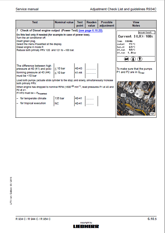 Liebherr A934C, R934C, R944C, R954C Litronic Excavator Service Manual