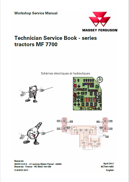 Massey Ferguson 7714, 7715, 7716, 7718 Tractor Service Manual Workshop Guide