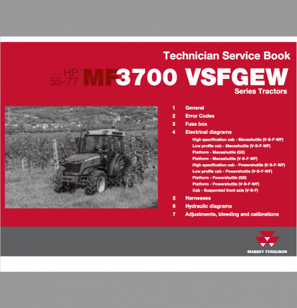 Massey Ferguson 3707, 3708, 3709, 3710 Tractor Manual Workshop Guide